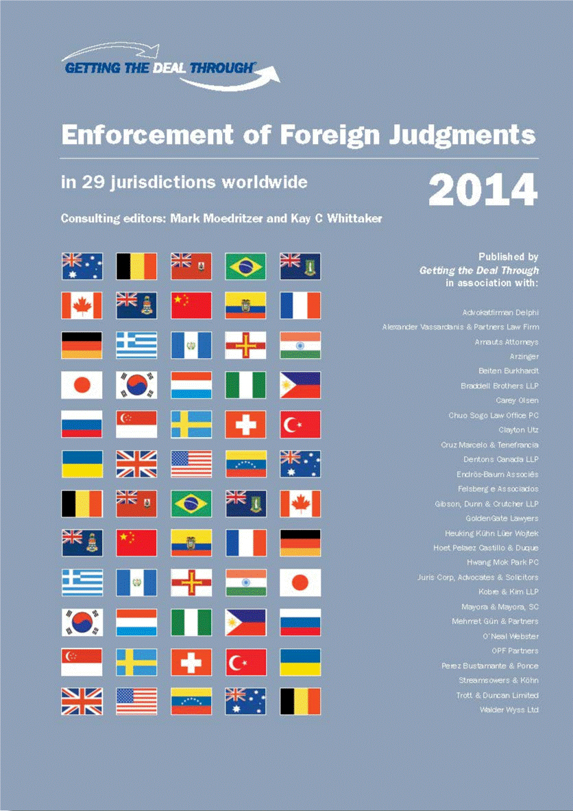 Getting The Deal Through – Enforcement of Foreign Judgments (2014) Japan