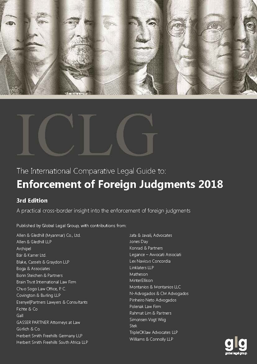 The International Comparative Legal Guide to: Enforcement of Foreign Judgments 2018 (3rd Edition) Japan Chapter